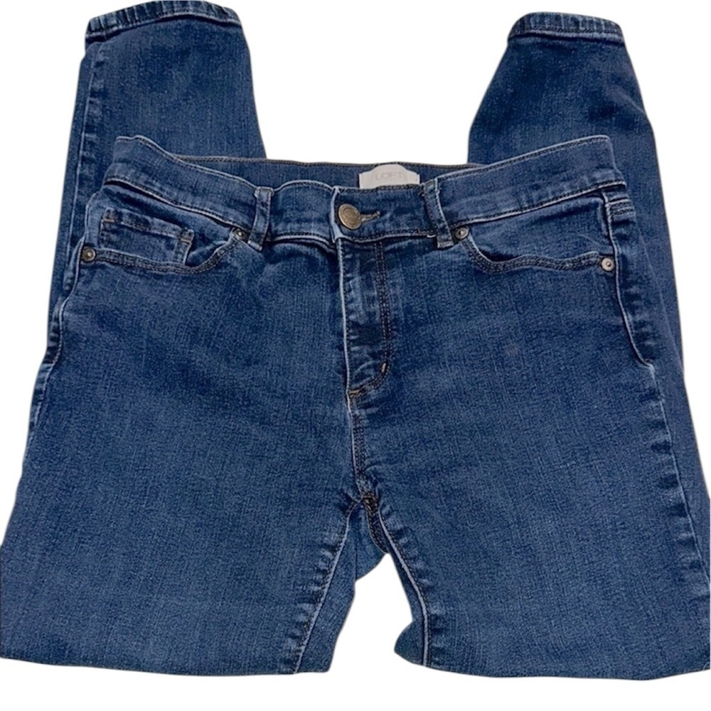 LOFT modern Skinny Jeans with Stretch Mid-Rise size 8